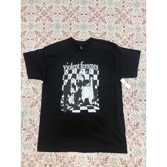 Gildan Other - Violent Femmes Band Tee Black Graphic T-Shirt Album Cover Art Mens Large NEW
